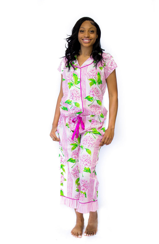 Pia Luxe Sateen Capri Pajama Set