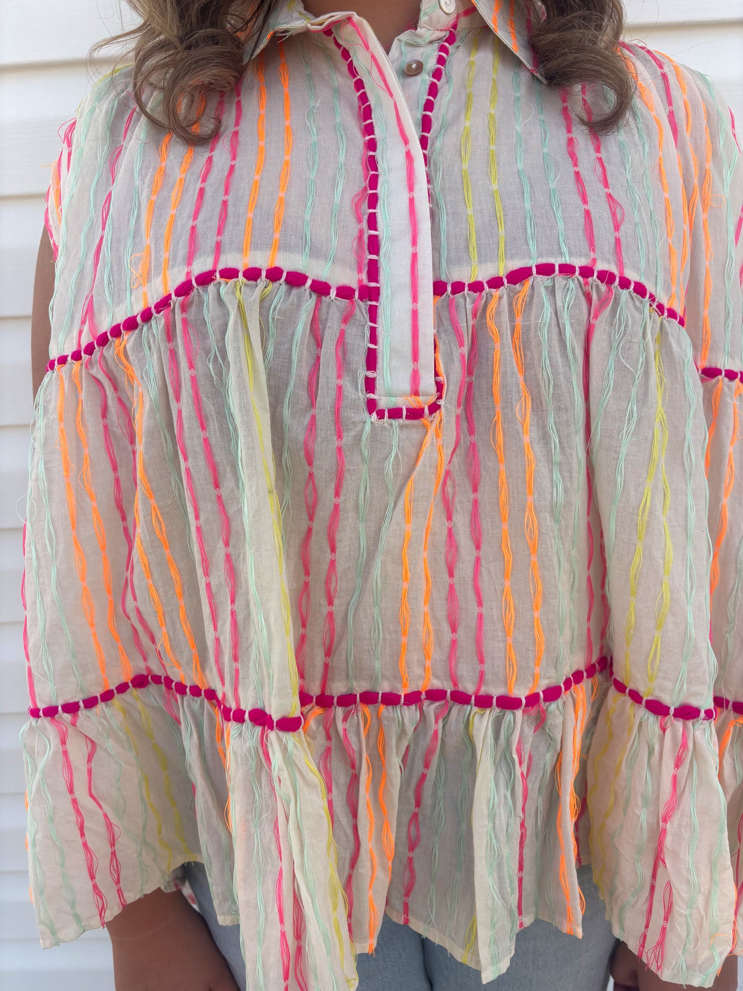 Coastal Colors Striped Top