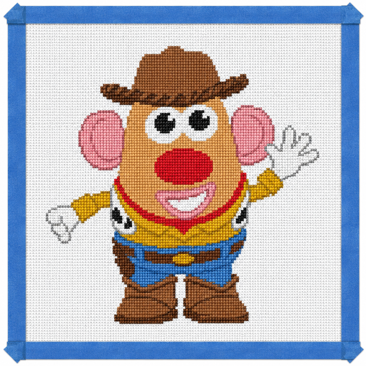 Cowboy Potato Toy Needlepoint Canvas