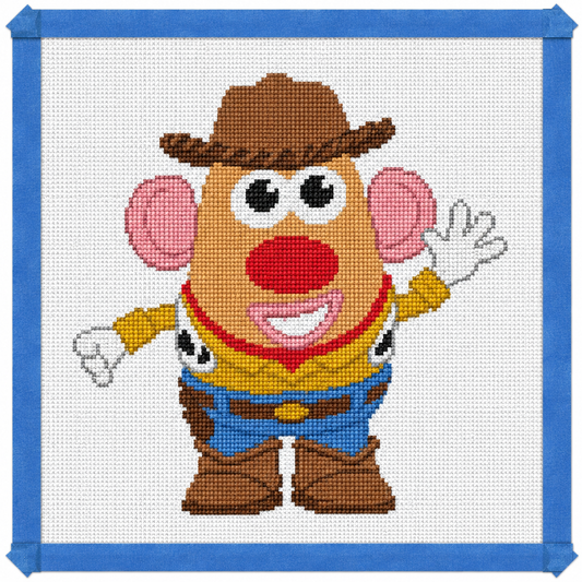 Cowboy Potato Toy Needlepoint Canvas