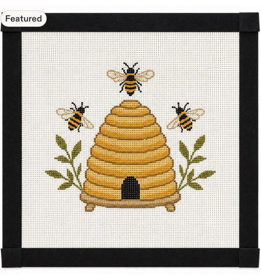 Bee Skep Needlepoint Canvas