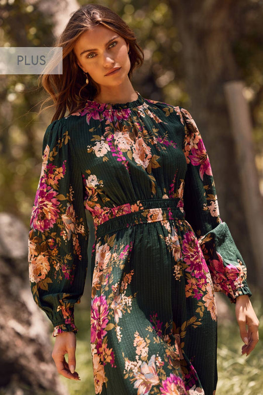 Fancy in Floral Midi Dress