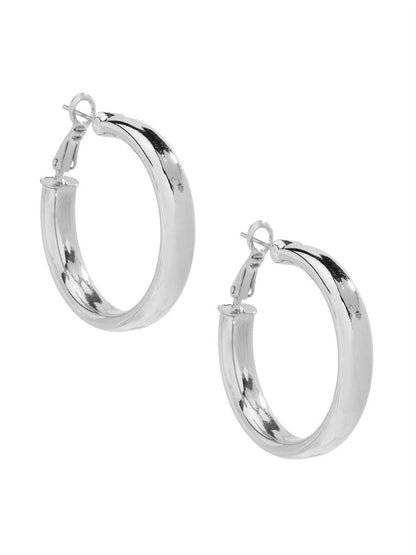 Medium Flat Metal Hoop: GLD