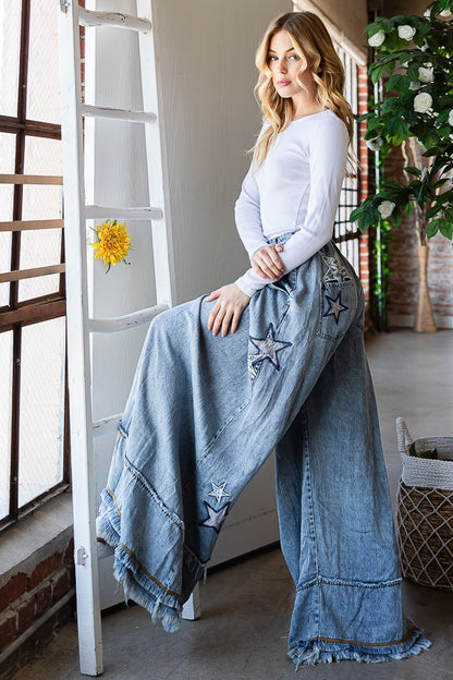 Starry Wide Leg Pants