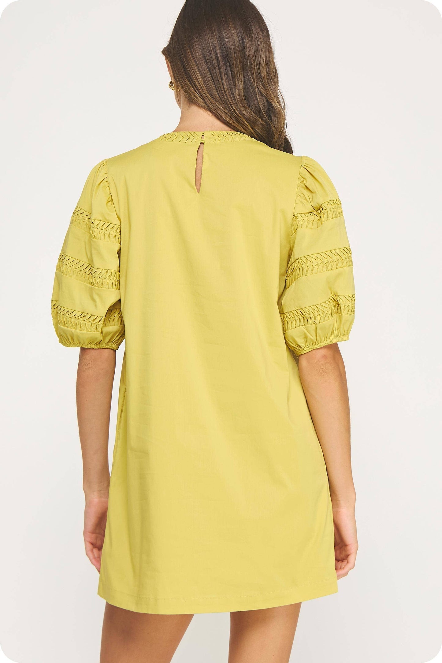 Reverse Pintuck Mini Dress