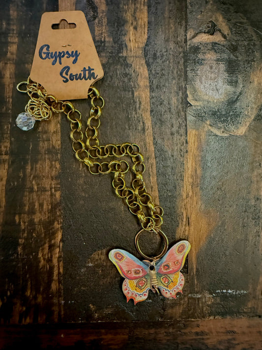 Gypsy South Butterfly Choker Necklace