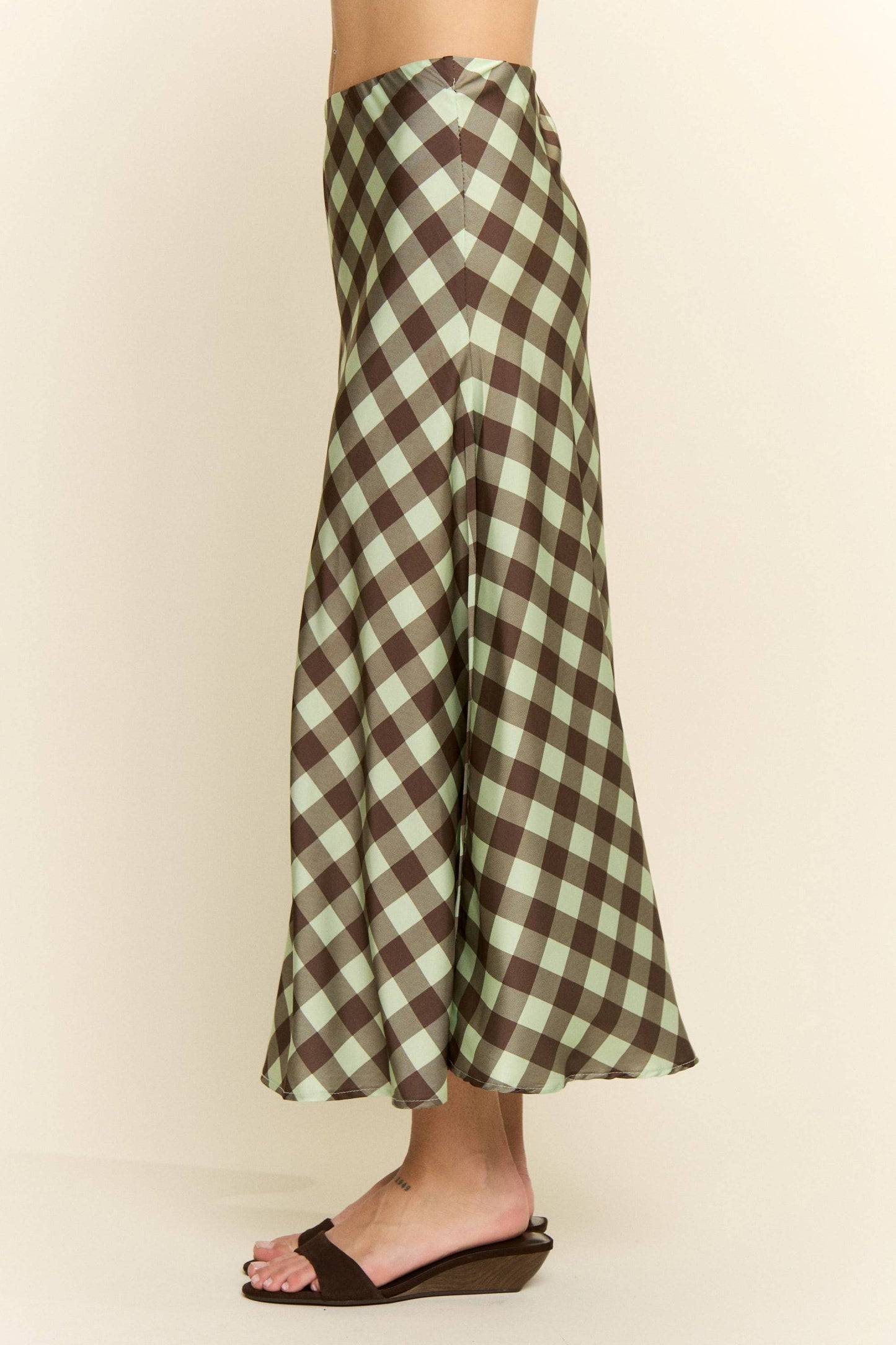 Check Print MIDI Skirt