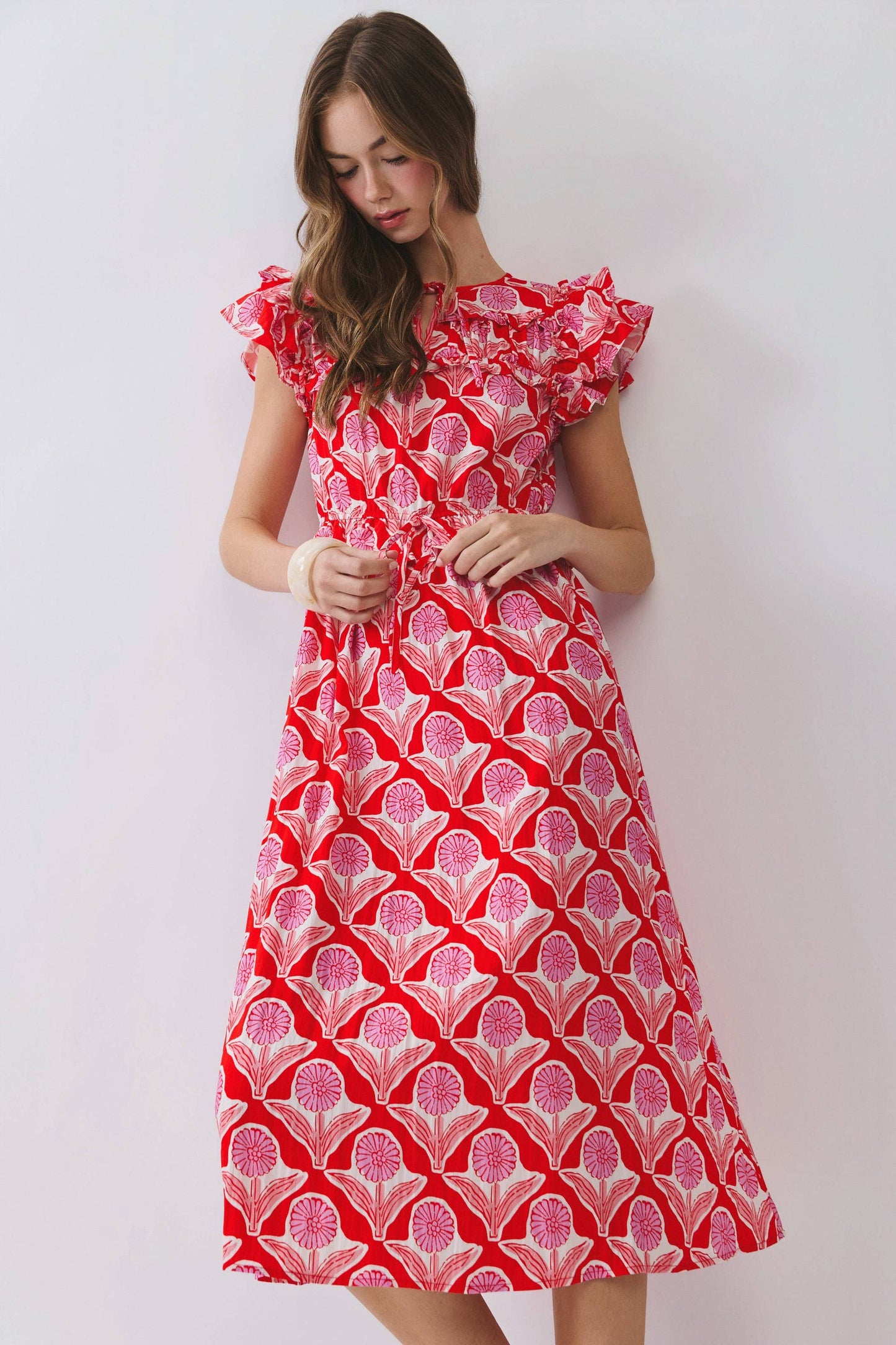 Precious in Pink Midi Dress