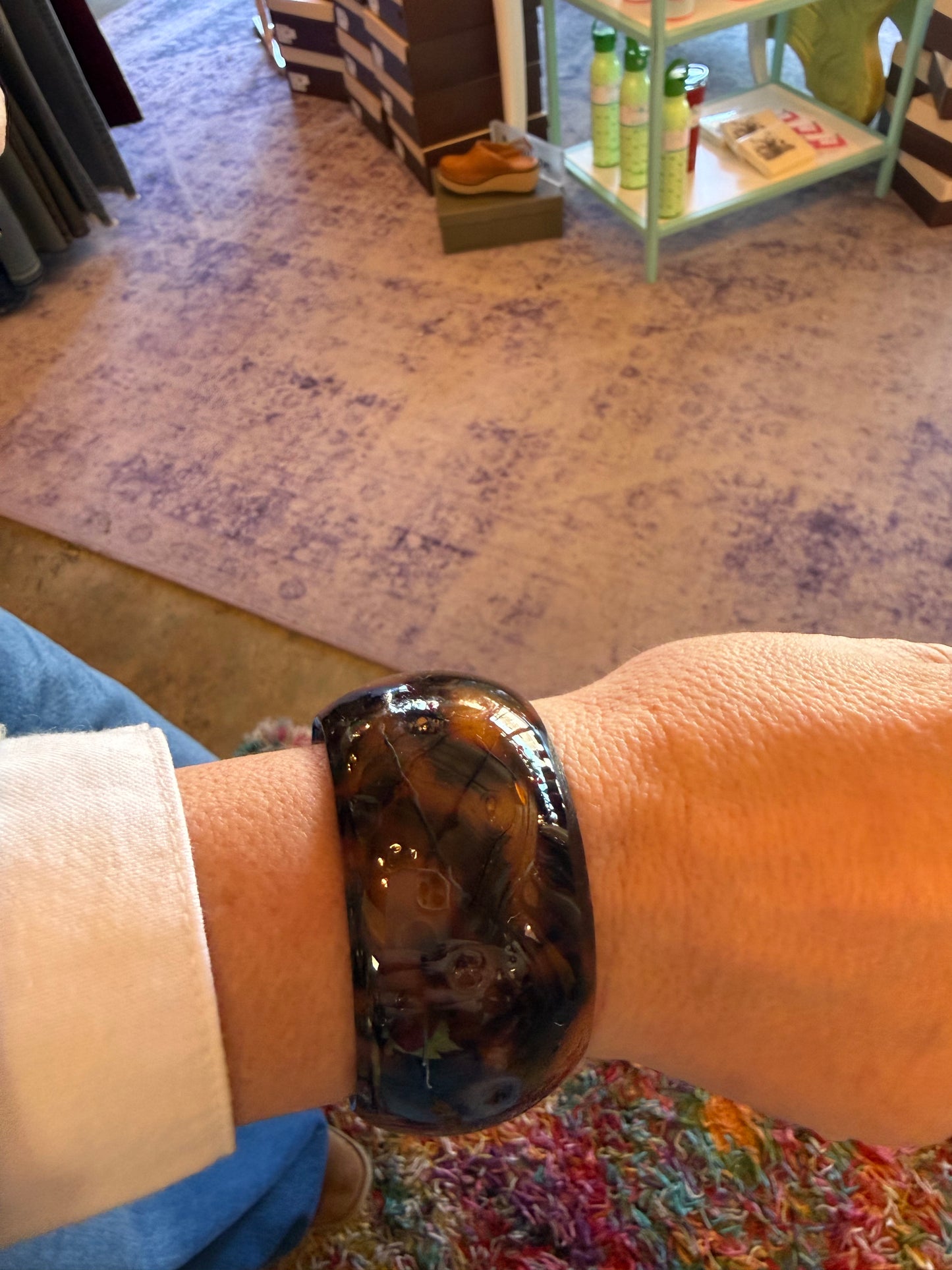 Tortoise Wide Cuff Bracelet