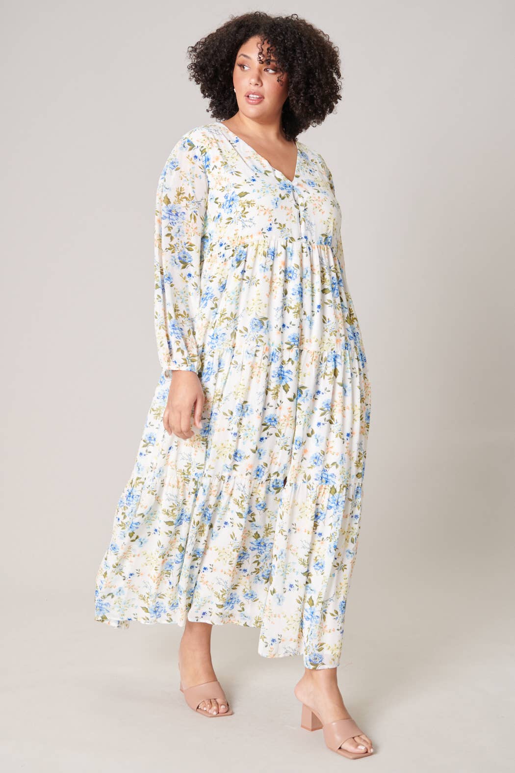 Lux Floral Mabel Maxi Tiered Dress