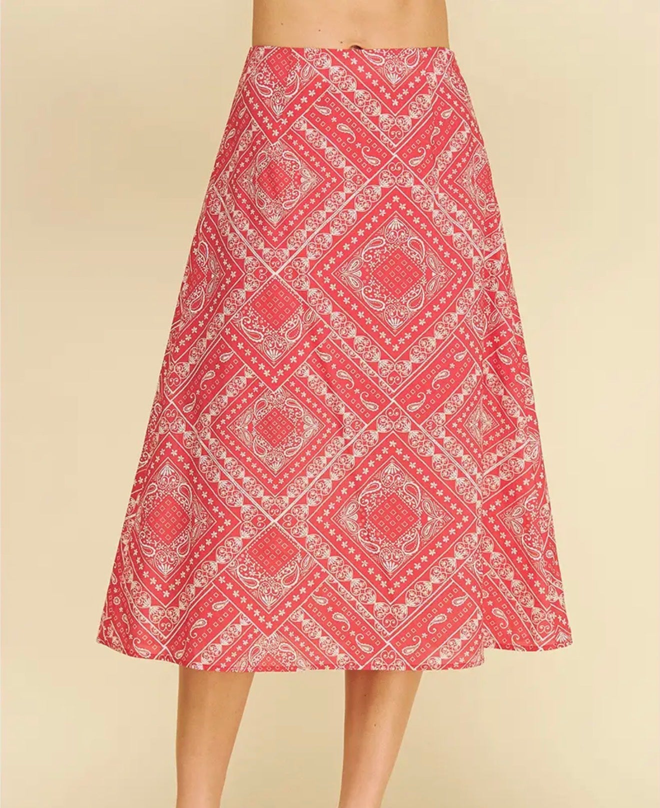 Bandana Print A-line Skirt