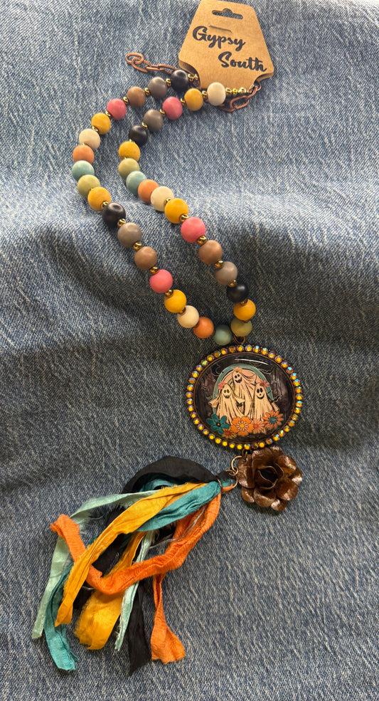 Gypsy South Groovy Ghost Necklace