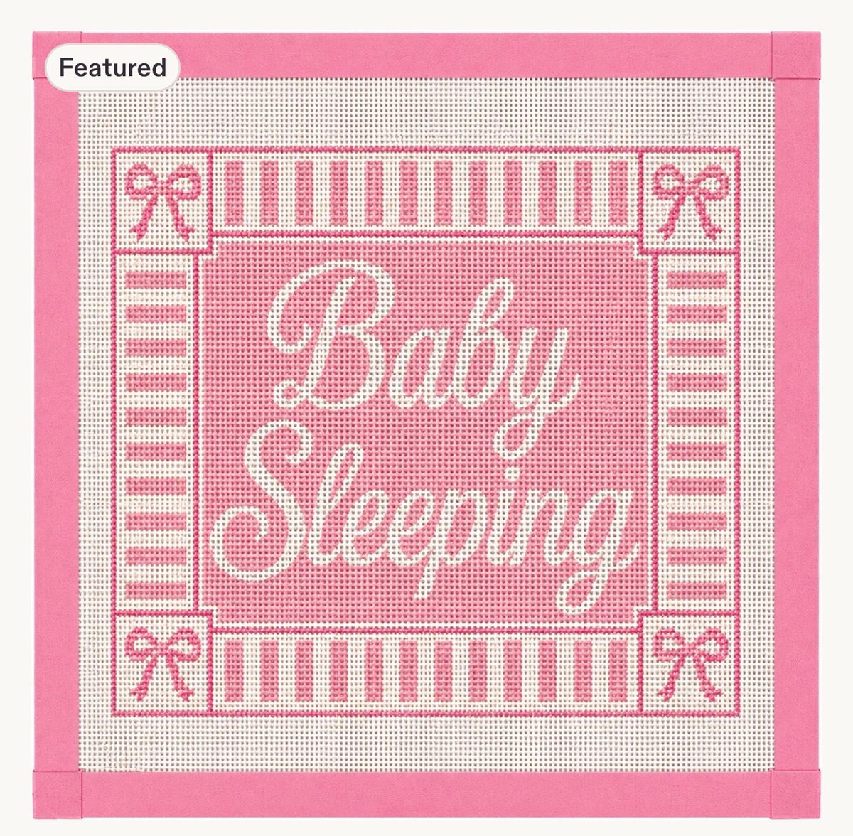 Baby Sleeping Printed Needlepoint Canvas