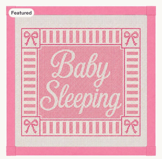 Baby Sleeping Printed Needlepoint Canvas