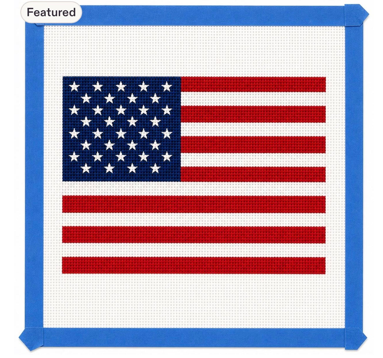 American Flag Needlepoint Canvas