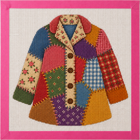 Coat of Many Colors Printed Needlepoint Canvas