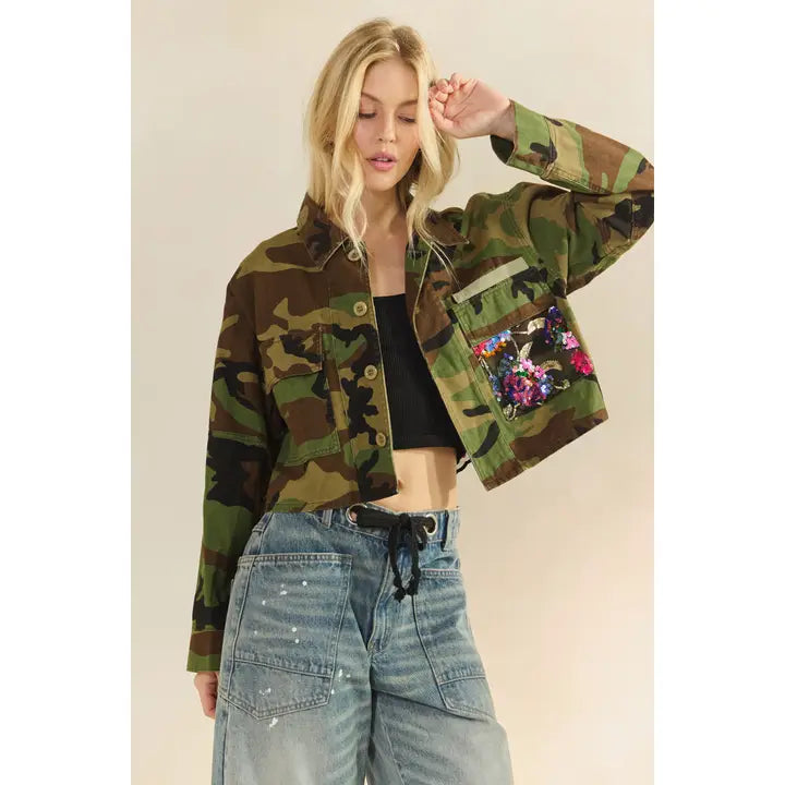Camo with a Dash of Glitter Jacket