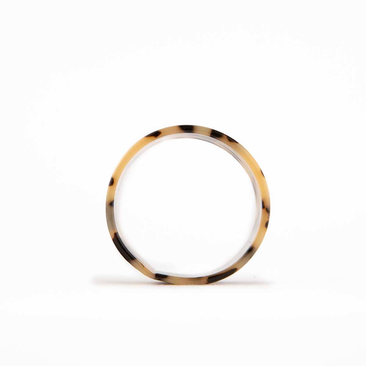 Acetate Napkin Ring Set of 8 Light Tortoise   2"