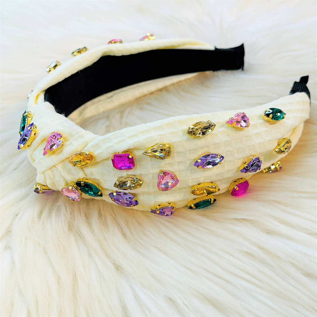 Ivory Color Stone Headband