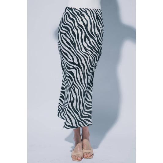 Zebra Print Maxi Skirt