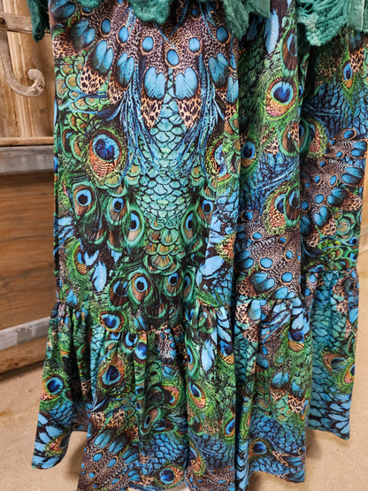 Rare Bird Peacock Feather Pants