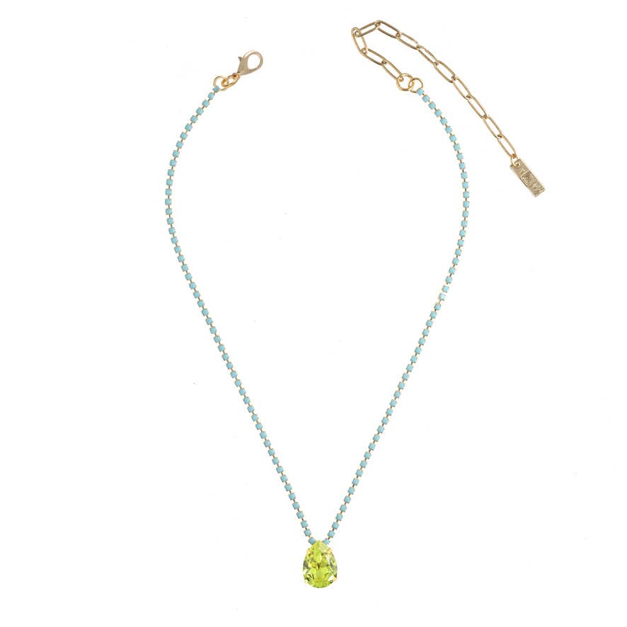 TOVA Milli Necklace Chartreuse