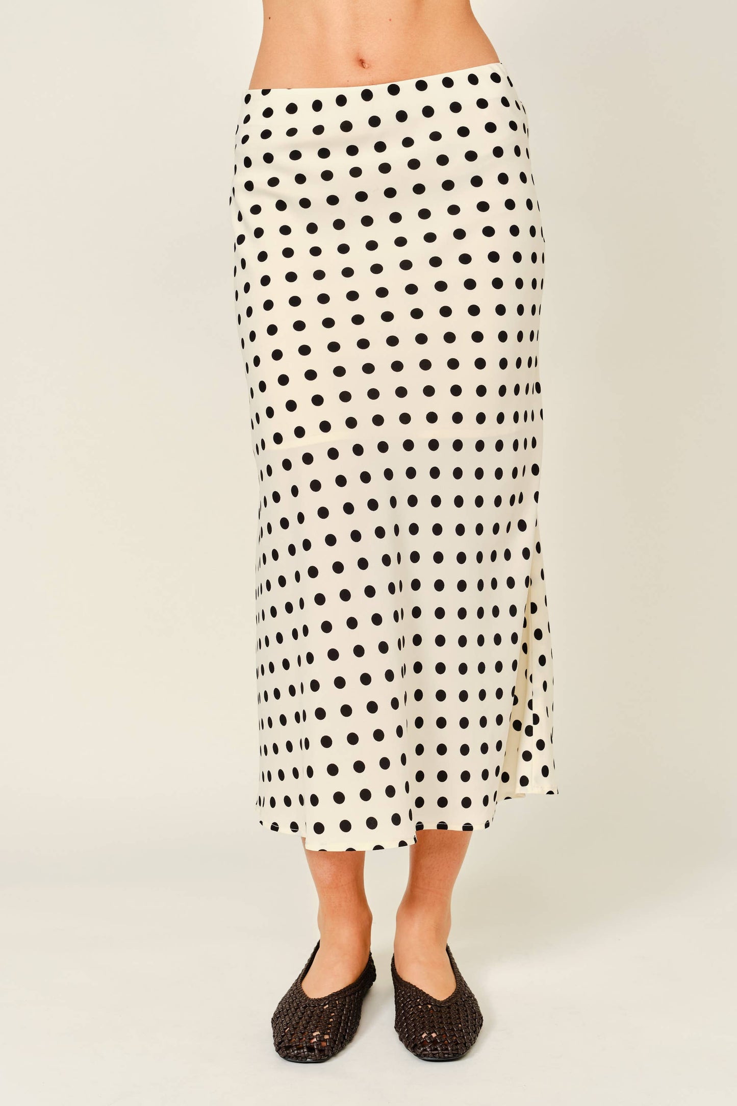 Polka Dot Midi Skirt