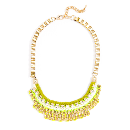 Colorful Braided Summer Bib Necklace