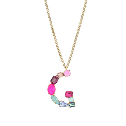 TOVA Monograms in Neon Necklace