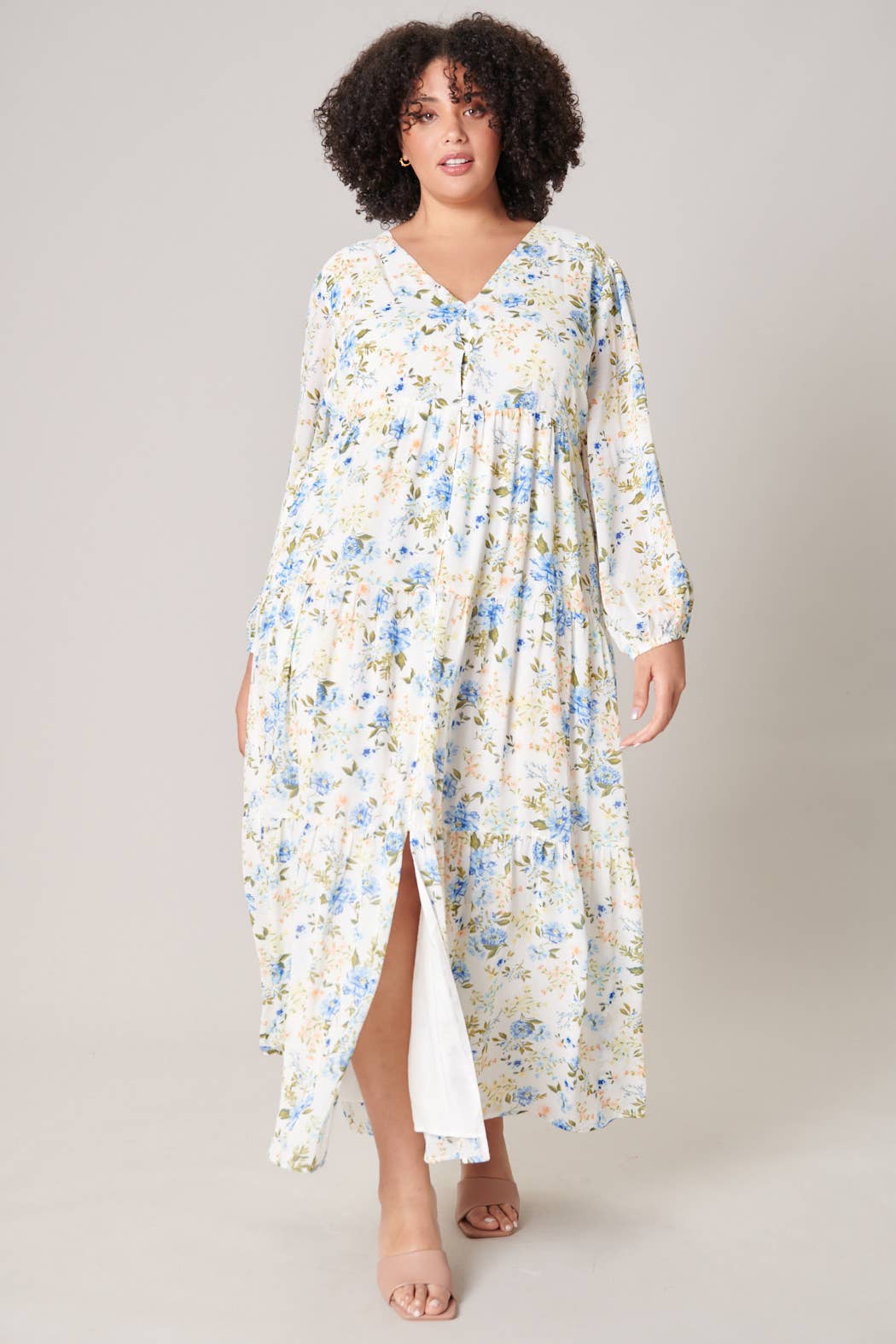 Lux Floral Mabel Maxi Tiered Dress