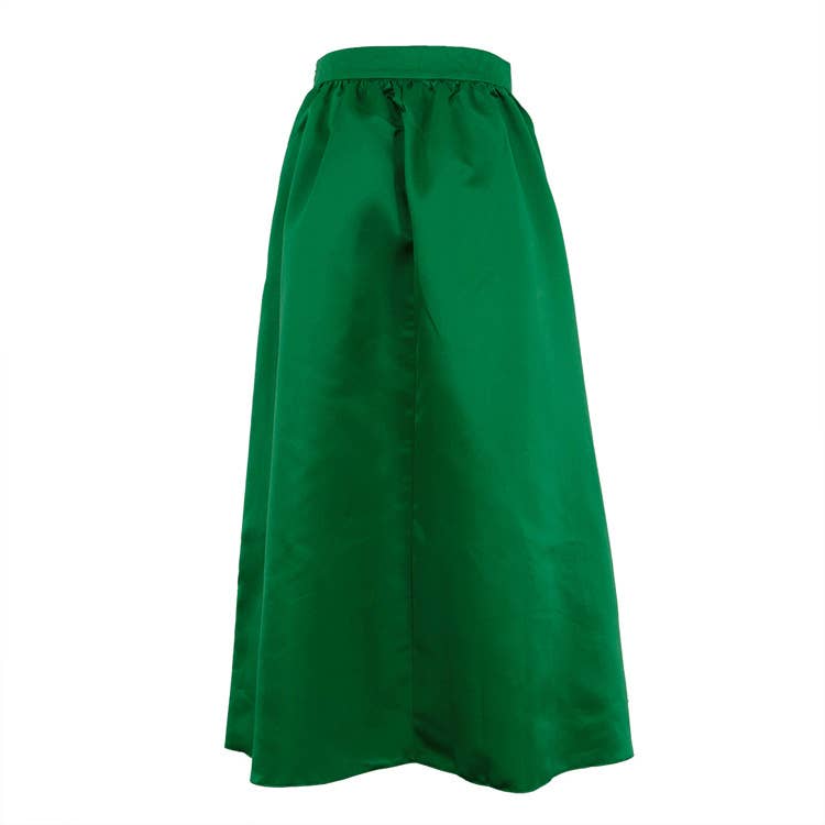 Satin Simple  High-Waisted Skirt