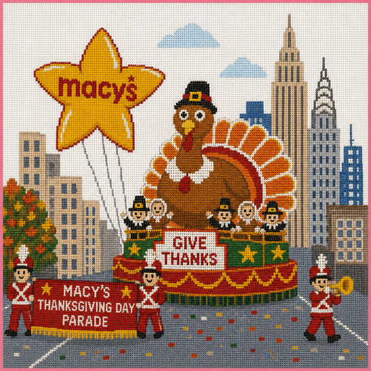 Thanksgiving Parade Printed Needlepoint Canvas