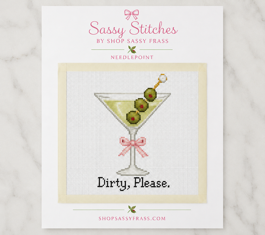 Dirty Please Printed Needlepoint Canvas
