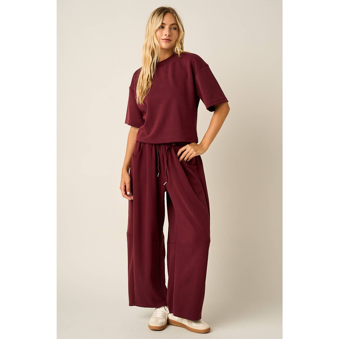 Cloud Knit Barrel Pant Set