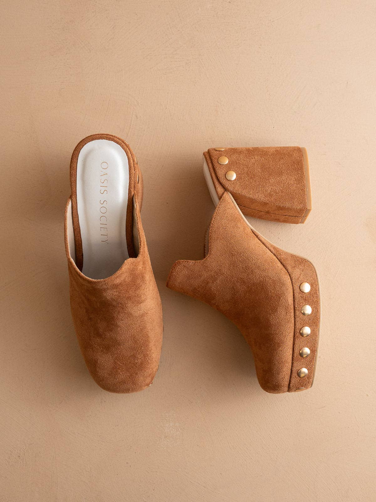 The Sierra Caramel Platform Clog Mule