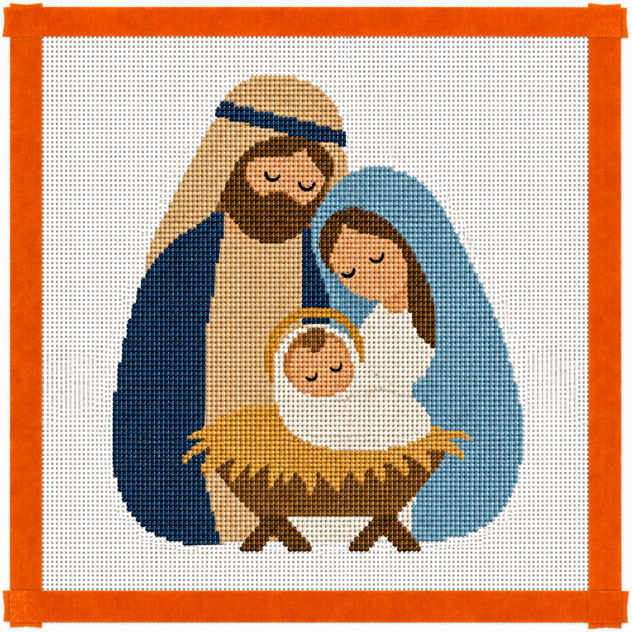 The Holy Family Printed Needlepoint Canvas