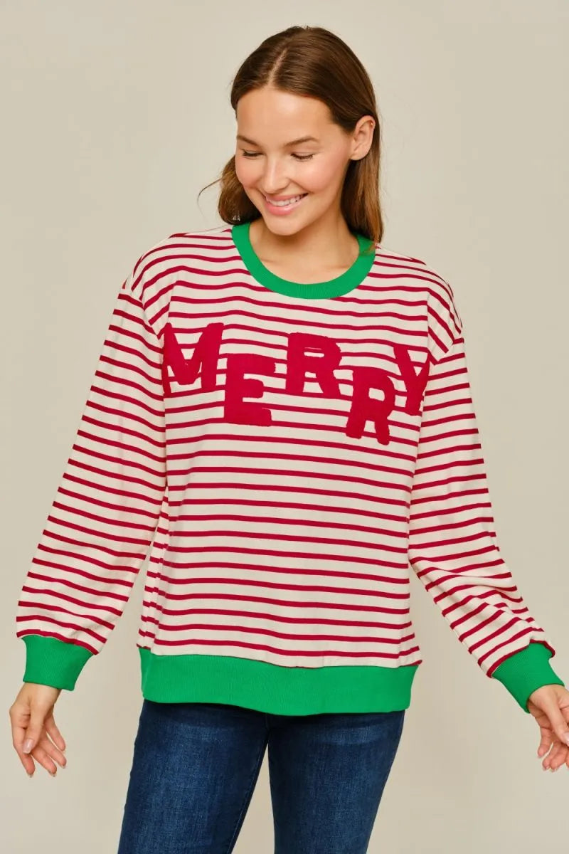 Merry Drop Shoulder Sweatshirt