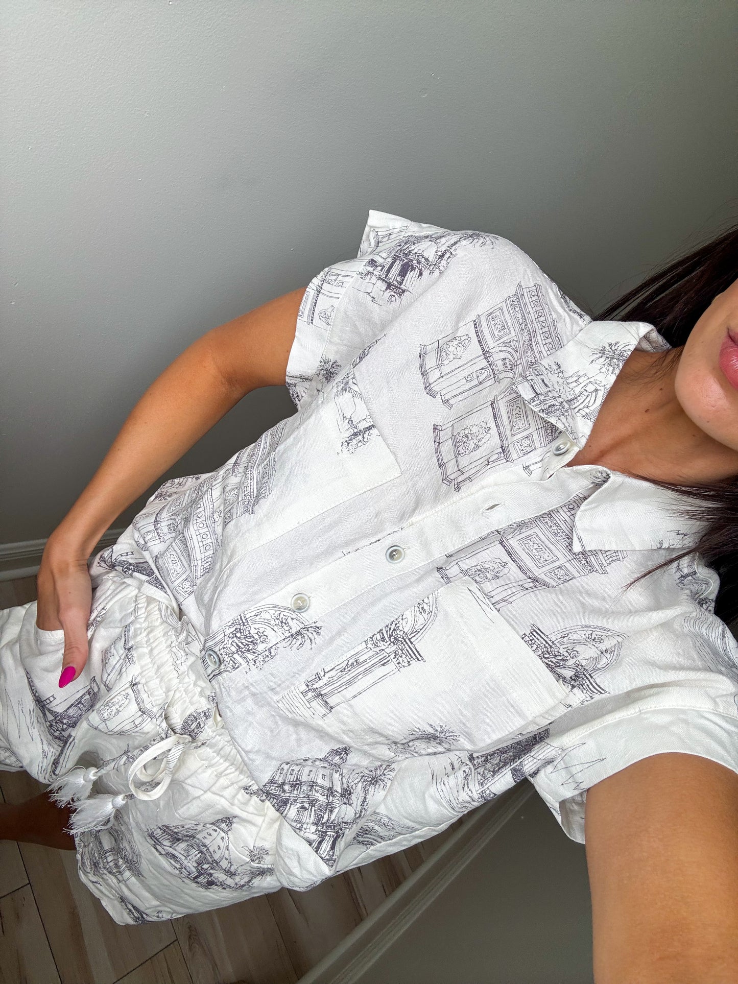 Parisian Days Linen Short Set