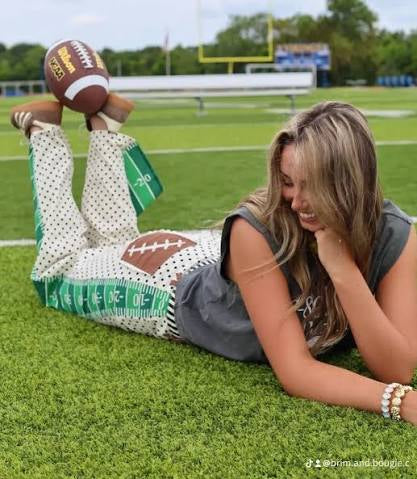 Game Day Contrast Wide Leg Denim by Poppy & Pine