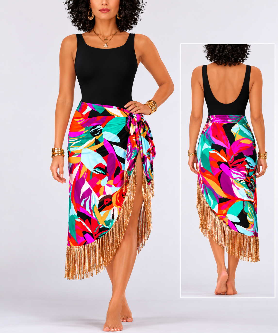 Fringed Skirt CoverUp