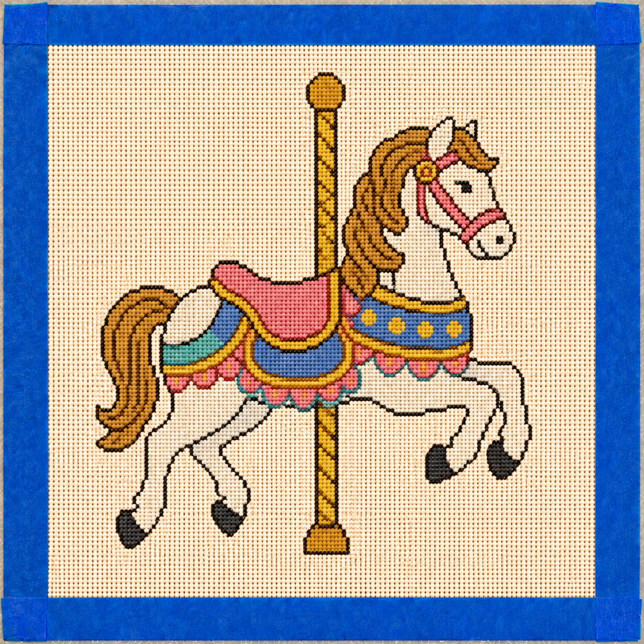 Carousel Printed Needlepoint Canvas
