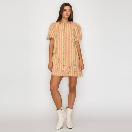 Favorite Vintage Wallpaper Mini Shift Dress
