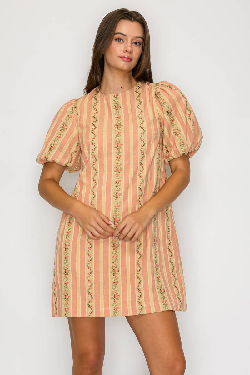 Favorite Vintage Wallpaper Mini Shift Dress