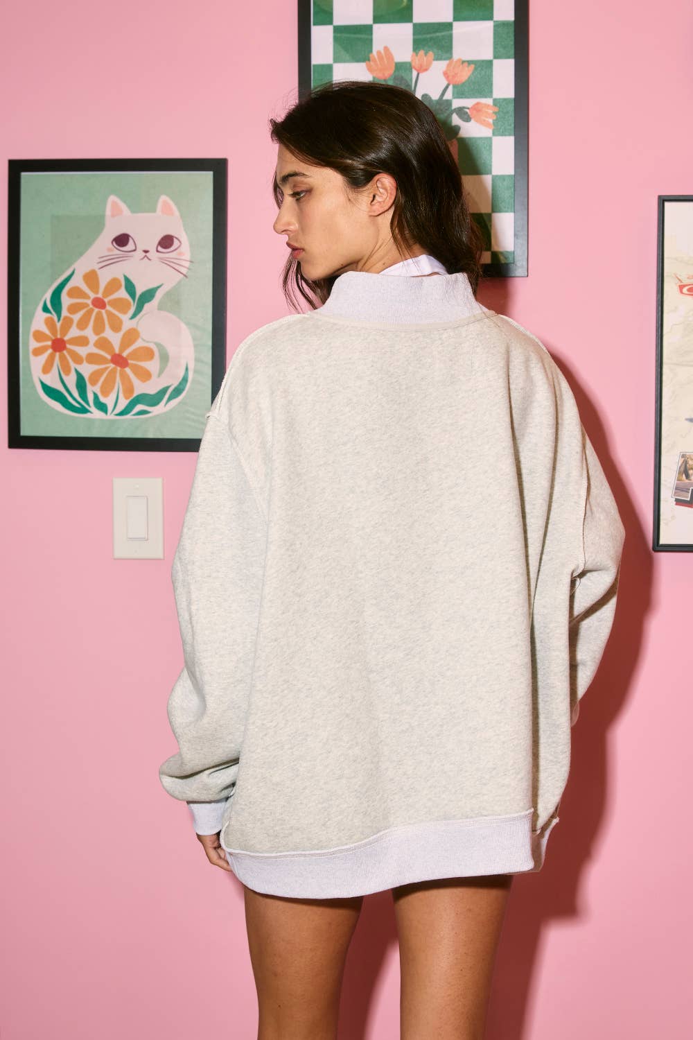 'WAR DAMN & TIGERS' Mock Neck Sweatshirt