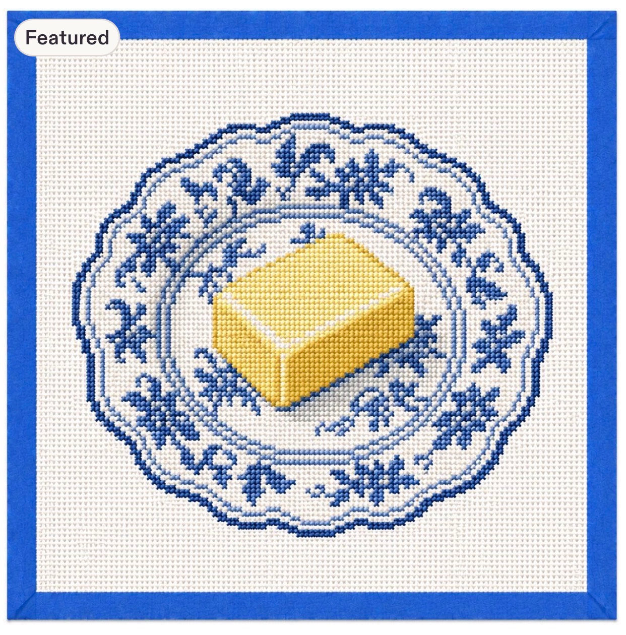 Butter Dish Needlepoint Canvas