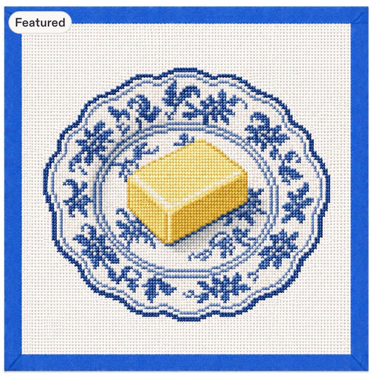 Butter Dish Needlepoint Canvas