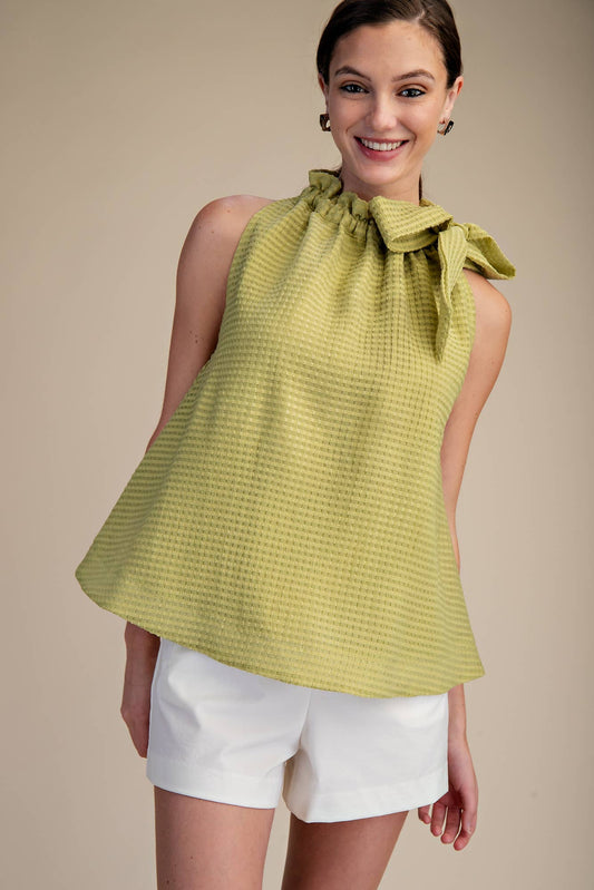 The Lane Tie Neck Flowy Top