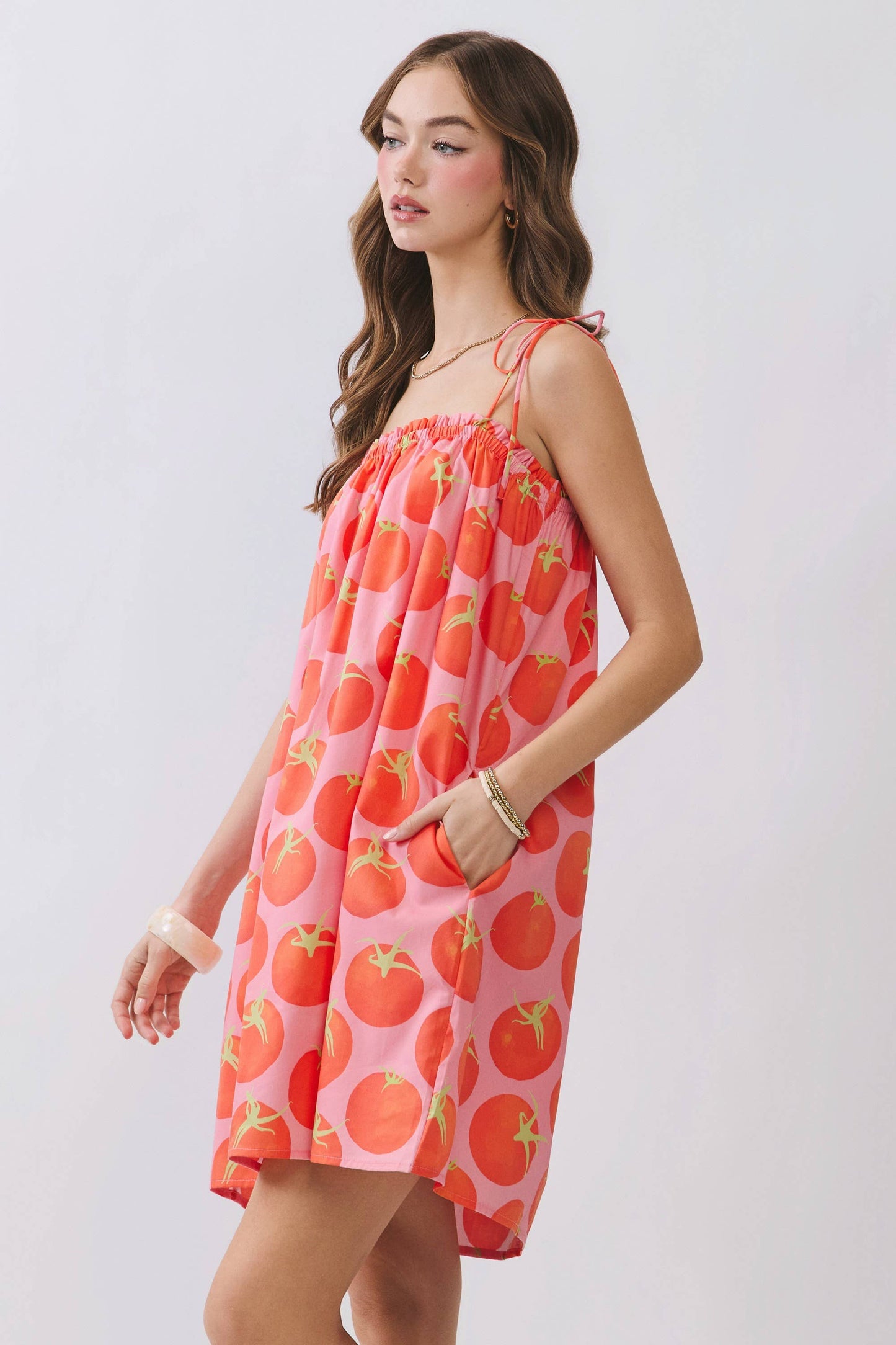 Ripe as A Tomato Swing Dress