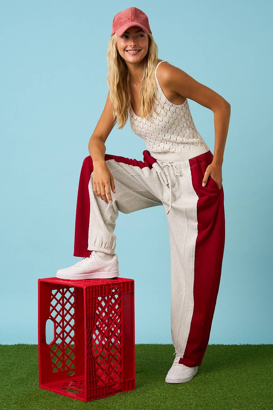 Two Tone Color Splice Jogger