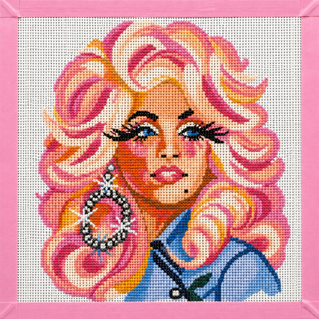 Watercolor Icon Needlepoint Canvas